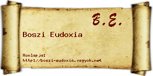 Boszi Eudoxia névjegykártya